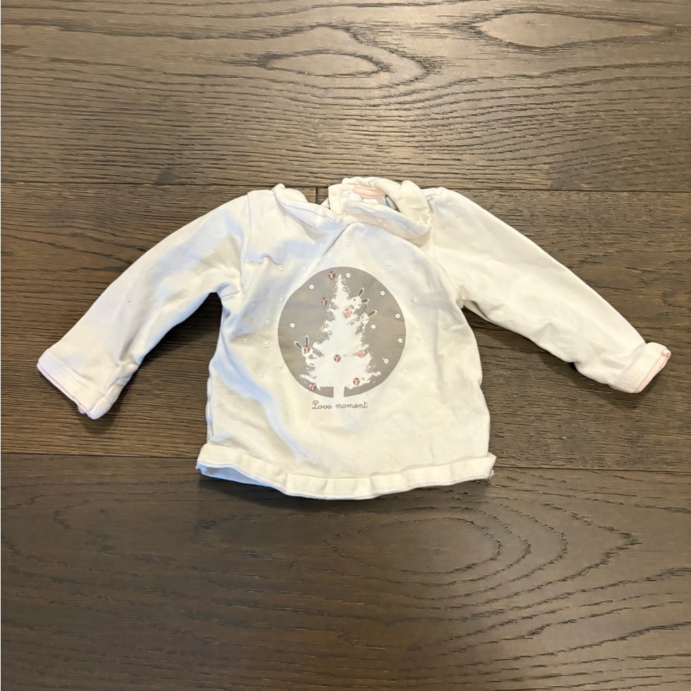 Obaibi designer baby girl top from France EUC worn 2x